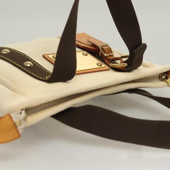 LOUIS VUITTON Antigua Cabas PM Tote Bag White Brown M40036 - Picture 6 of 13